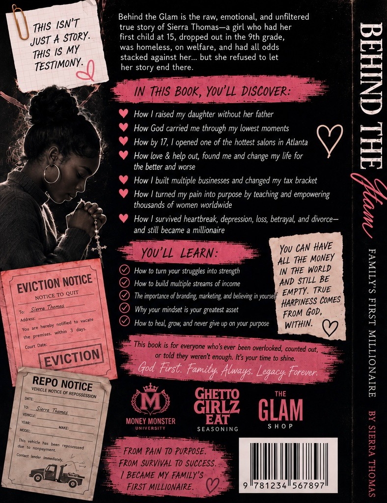 PRE-ORDER - Behind the Glam: (Tell All) Family’s First Millionaire E-book (Digital)